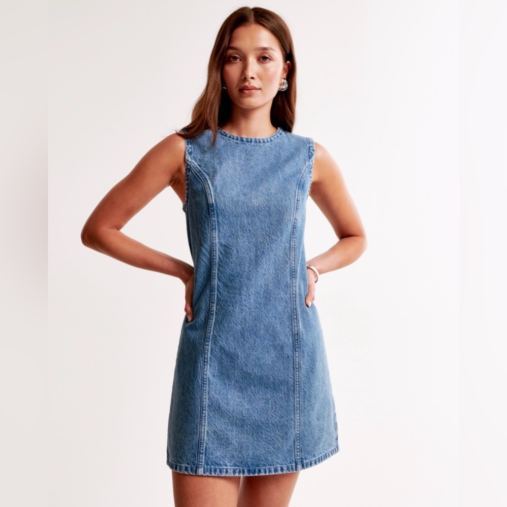 Abercrombie & Fitch Denim Shift Dress Size SP in Medium Wash